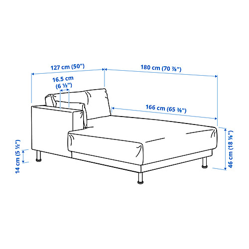 UPPÅKRA, chaise longue module with left armrest. 8 of 8 open dialog