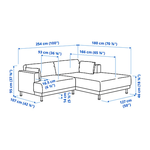 UPPÅKRA, sofá modular 3 plazas con chaiselongue derecho. 11 de 11 abrir diálogo