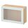 Select colour variation: White stained oak effect / GLASSVIK light green frosted glass