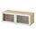 Select colour variation: White stained oak effect / GLASSVIK light green clear glass