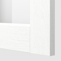 METOD corner wall cab w shelves/glass dr