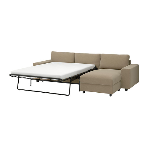 VIMLE, 3 seat sofa bed with chaise longue and wide armrests. 2 of 3 open dialog