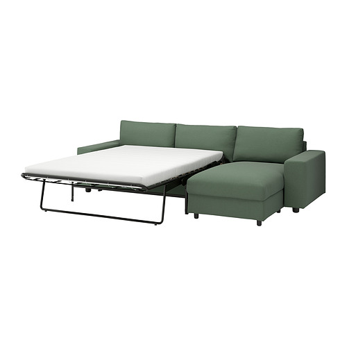 VIMLE, 3 seat sofa bed with chaise longue and wide armrests. 2 of 3 open dialog