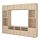 Select colour variation: LAPPVIKEN white stained oak effect / SINDVIK clear glass