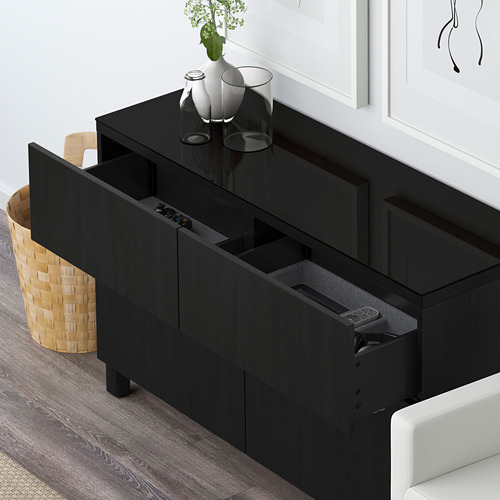 BESTÅ, storage combination with drawer runner, soft-closing. 3 of 3 open dialog