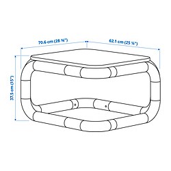 Measurement Illustration - KONSTRUNDA side table