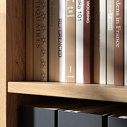 Ilustración de medidas - TONSTAD librería con puertas