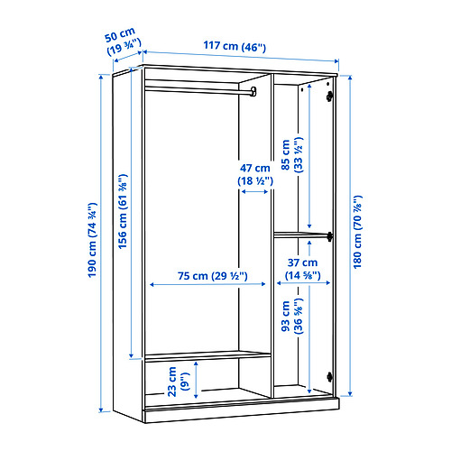 BRIMNES, wardrobe. 6 of 6 open dialog