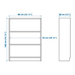 Measurement Illustration - BILLY bookcase