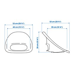 Measurement Illustration - LOBERGET seat shell