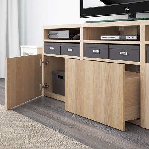BESTÅ, mueble TV con riel para cajón, cierre suave. 9 de 12 abrir diálogo