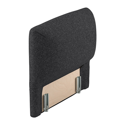 Una funda de sofá desenfundable LILLEHEM gris oscuro en forma cuadrada con efecto jaspeado.