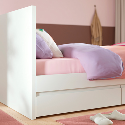 STORKLINTA, bed frame with 2 storage boxes. 4 of 7 open dialog