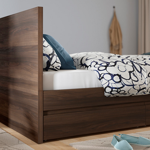 STORKLINTA, bed frame with 2 storage boxes. 4 of 7 open dialog