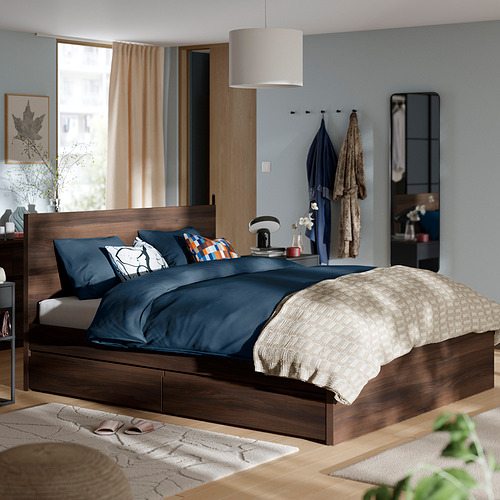 STORKLINTA, bed frame with 2 storage boxes. 2 of 7 open dialog
