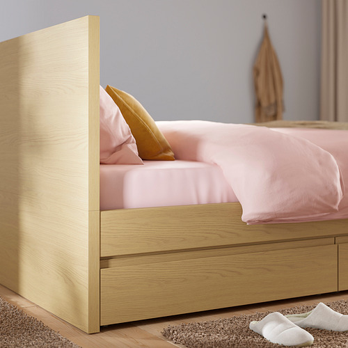 STORKLINTA, bed frame with 2 storage boxes. 4 of 8 open dialog