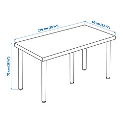 Measurement Illustration - LAGKAPTEN/ADILS desk