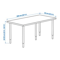 Measurement Illustration - LAGKAPTEN/OLOV desk