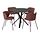Select colour variation: black marble effect/Tibbleby dark red
