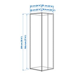Ilustración de medidas - LASTARE estructura con puertas