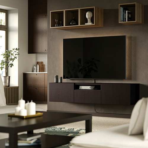 BESTÅ, TV bench with drawer runner, push-open. 2 of 9 open dialog