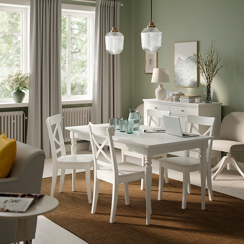ROSENTORP, mesa de comedor extensible. 4 de 6 abrir diálogo