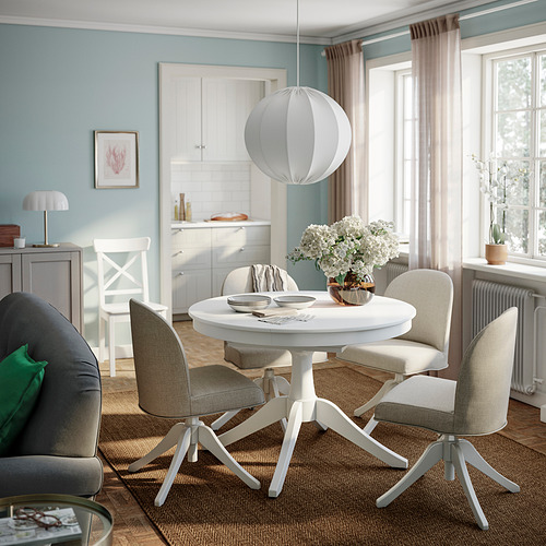 ROSENTORP, mesa de comedor extensible redonda. 4 de 8 abrir diálogo