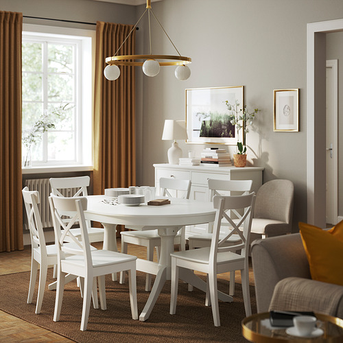 ROSENTORP, extendable dining table. 3 of 7 open dialog