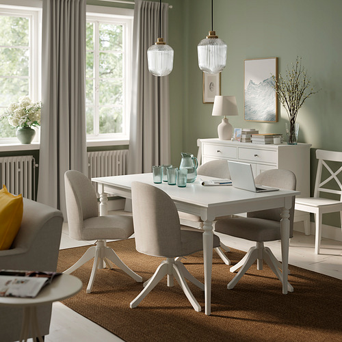 ROSENTORP, Extendable dining table and 4 chairs. 3 of 11 open dialog