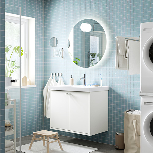 HAVBÄCK / ORRSJÖN, mueble de lavabo con puertas/lavabo. 2 de 5 abrir diálogo