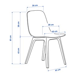 Ilustración de medidas - ODGER silla
