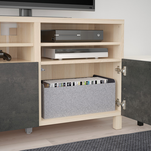 BESTÅ, TV bench with doors. 3 of 11 open dialog