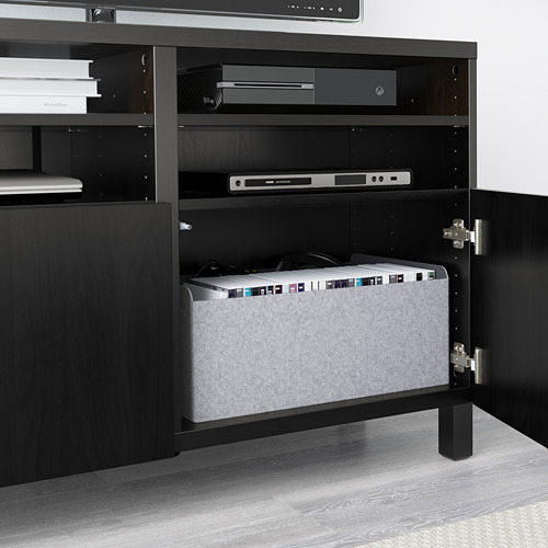 BESTÅ, TV bench with doors. 6 of 10 open dialog