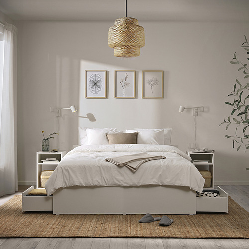 VIHALS, bed frame with 4 storage boxes. 2 of 7 open dialog
