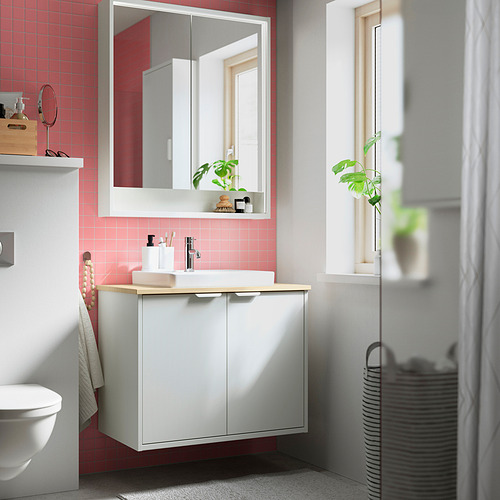 HAVBÄCK / ORRSJÖN, mueble de lavabo con puertas/lavabo. 2 de 6 abrir diálogo