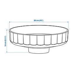 Ilustración de medidas - LERSJÖN lavabo para encimera con sifón