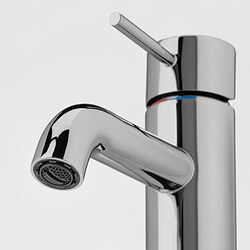 Ilustración de medidas - SALLSJÖN grifo baño+palanca superior