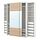 Current variation: MEHAMN white stained oak effect / AULI mirror glass