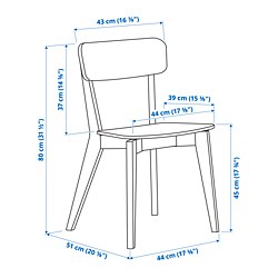 Ilustración de medidas - LISABO silla