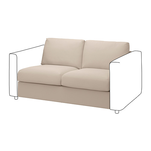 Tela de sofá de dos plazas VIMLE beige