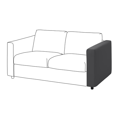 El sofá VIMLE es una pieza moderna en blanco y gris con un diseño elegante y rectangular y acogedores cojines.