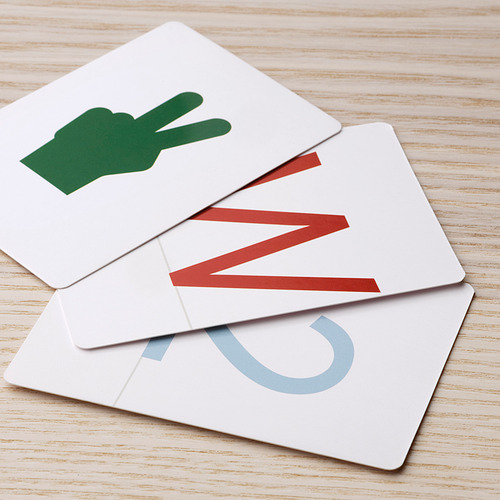 UNDERHÅLLA cards with letters, numbers, signs