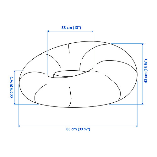 BRÄNNBOLL, inflatable gaming lounge chair. 6 of 6 open dialog