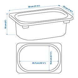 Ilustración de medidas - TROFAST caja