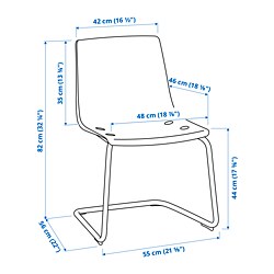 Measurement Illustration - TOBIAS chair