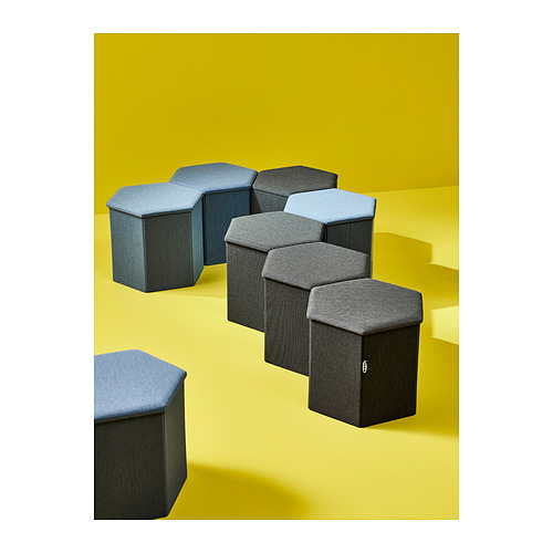 KJUGE, ottoman with storage. 10 of 11 open dialog