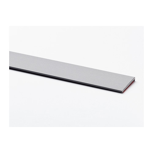 Moldura plateada del mueble de cocina, elegante plástico de alta calidad.