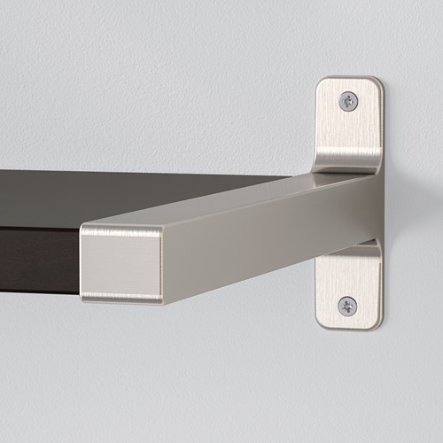 Estantería de pared moderna con soporte metálico, elegante y resistente.