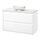 Select colour variation: High-gloss white / white marble effect