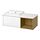Select colour variation: High-gloss white / oak effect / white marble effect